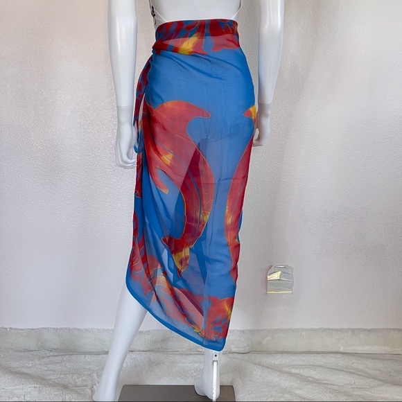 Swimsuit cover tropical design from India - Picture 9 of 11